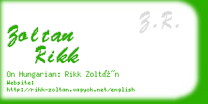 zoltan rikk business card